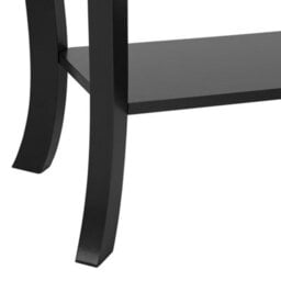 Beliani Black Console Table 100 X 30 Cm French-Inspired Queen Anne Legs - thumbnail 6