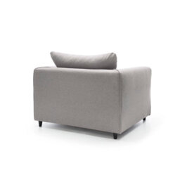 Abakus Direct Darcy Armchair In Light Grey Linen Fabric - thumbnail 3