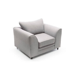 Abakus Direct Darcy Armchair In Light Grey Linen Fabric - thumbnail 4