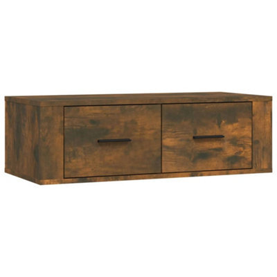 Berkfield Classic Hanging Tv Cabinet Smoked Oak 80X36X25 Cm Engineered Wood - image 1