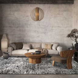 Belgravia Living Room Area Rug Metallic Sheen Modern Illusion Design Grey 200Cm X 290Cm - thumbnail 3