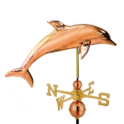 Good Directions Farmhouse Copper Dolphin Weathervane - H87 X W70 X L44 Cm - image 1