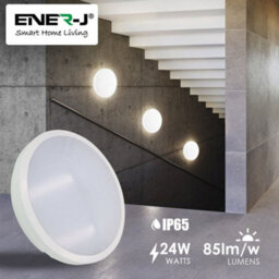 Ener-J 24W Led Bulkhead Ceiling Light Ip65 Waterproof, 24W 2000 Lumens, Neutral White 4000K Ideal For Outdoor Wall Lighting - thumbnail 4