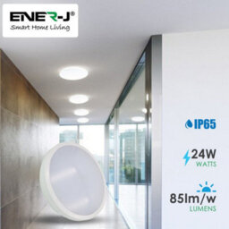 Ener-J 24W Led Bulkhead Ceiling Light Ip65 Waterproof, 24W 2000 Lumens, Neutral White 4000K Ideal For Outdoor Wall Lighting - thumbnail 3