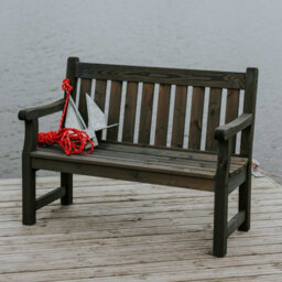 Leisurebench Darwin 2 Seat Garden Bench 120Cm Length  - Dark Grey - thumbnail 6