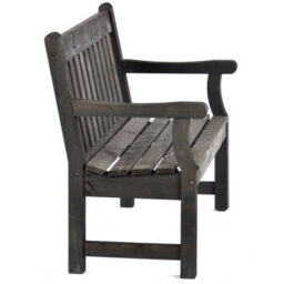 Leisurebench Darwin 2 Seat Garden Bench 120Cm Length  - Dark Grey - thumbnail 2