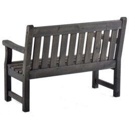 Leisurebench Darwin 2 Seat Garden Bench 120Cm Length  - Dark Grey - thumbnail 3