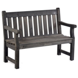 Leisurebench Darwin 2 Seat Garden Bench 120Cm Length  - Dark Grey - thumbnail 4