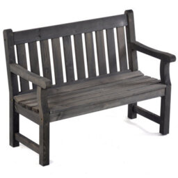 Leisurebench Darwin 2 Seat Garden Bench 120Cm Length  - Dark Grey - thumbnail 1