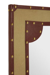 Orsina Canvas And Leather Trim Wall Mirror - thumbnail 5