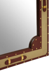 Orsina Canvas And Leather Trim Wall Mirror - thumbnail 4