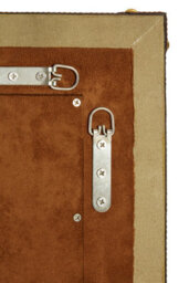 Orsina Canvas And Leather Trim Wall Mirror - thumbnail 3