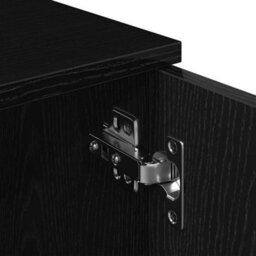 Berkfield Tv Cabinet Black Oak 102X30X37.5 Cm Engineered Wood - thumbnail 9