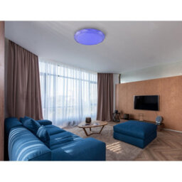 Luminosa Lighting Luminosa Andi Decorative Flush Ceiling Light White 1X Rgb Led Dimmable 3000-6500K Remote Control - thumbnail 7