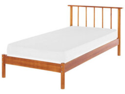 Beliani Eu Pine Wood Single Bed 3Ft With Slim Vertical Headboard And Slatted Frame - thumbnail 3