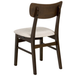 Beliani Set Of 2 Dining Chairs Anoka Wood Dark Brown/ Beige - thumbnail 6