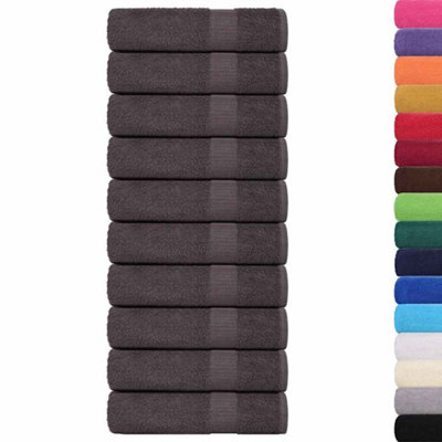 Berkfield Durable Bath Towels 25 Pcs Anthracite 100X150 Cm 360 Gsm 100% Cotton