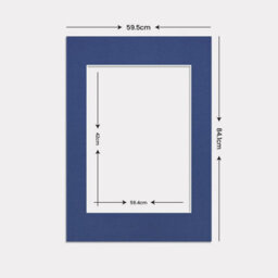 Ak Frames A1 Blue Picture Mounts To Fit A2 Aperture Size - Mount Board Only (No Frame Included) - thumbnail 3