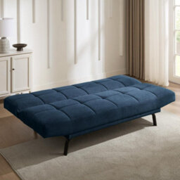 Home Detail Celosia Clic-Clac Sofa Bed With Metal Legs, Blue Linen - thumbnail 2