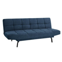 Home Detail Celosia Clic-Clac Sofa Bed With Metal Legs, Blue Linen - thumbnail 3