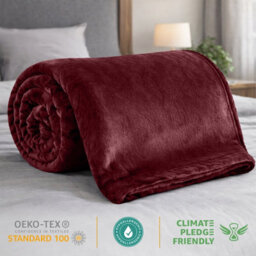 Pamposh Flannel Fleece Single Throw Blankets Microfiber Solid Blanket For Bed And Couch Ultrasoft Lightweight Plush Fleece Blanket - thumbnail 6