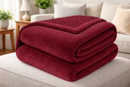 Pamposh Flannel Fleece Single Throw Blankets Microfiber Solid Blanket For Bed And Couch Ultrasoft Lightweight Plush Fleece Blanket - thumbnail 1