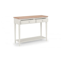 Ashfield Grey Lacquered Console Table With 2 Drawers - thumbnail 3