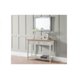 Ashfield Grey Lacquered Console Table With 2 Drawers