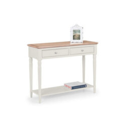 Ashfield Grey Lacquered Console Table With 2 Drawers - thumbnail 2