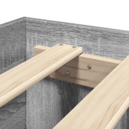 Berkfield Bed Frame With Headboard Without Mattress Grey Sonoma 140X200 Cm - thumbnail 9