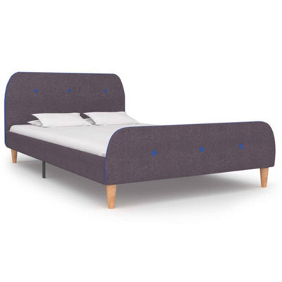Vidaxl Bed Frame Without Mattress Taupe Fabric 120X190 Cm Small Double - image 1
