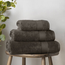 Bianca Fine Linens Supima Cotton 50X90Cm Hand Towel Charcoal Grey - thumbnail 3