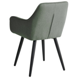 Beliani Set Of 2 Dining Chairs Tirano Faux Linen Green - thumbnail 6