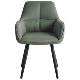 Beliani Set Of 2 Dining Chairs Tirano Faux Linen Green - thumbnail 5