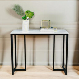 Pirlo Plush Faux Marble Console Table White Grey - thumbnail 6