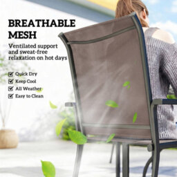 Outsunny 5 Pieces Outdoor Dining Set For 4, Grey And Khaki - thumbnail 5