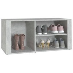 Berkfield Shoe Cabinet Concrete Grey 100X35X45 Cm Engineered Wood - thumbnail 4