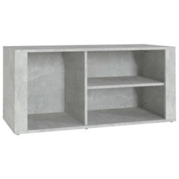 Berkfield Shoe Cabinet Concrete Grey 100X35X45 Cm Engineered Wood - thumbnail 2