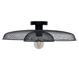 First Choice Lighting Set Of 2 Cassidy Black Metal Wire Layered Flush Ceiling Lights - thumbnail 2