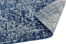 Traditional Navy Rug, Floral Rug For Bedroom, & Dining Room, Easy To Clean Traditional Rug, Navy Rug-120Cm X 170Cm - thumbnail 5
