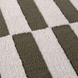 The Rugs Loft Olive And Ivory Striped Living Room Area Rug And Runners Soft Pile - thumbnail 5
