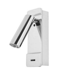 Luminosa Lighting Luminosa Leds C4 Lire Led Wall Reading Light Chrome 179Lm 2700K - thumbnail 2