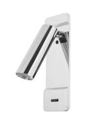 Luminosa Lighting Luminosa Leds C4 Lire Led Wall Reading Light Chrome 179Lm 2700K - thumbnail 1