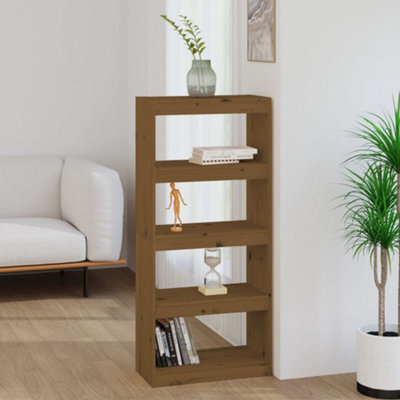 Berkfield Book Cabinet/room Divider Honey Brown 60X30X135.5 Cm Wood Pine - image 1