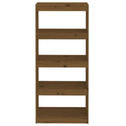 Berkfield Book Cabinet/room Divider Honey Brown 60X30X135.5 Cm Wood Pine - thumbnail 5