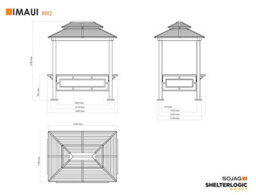 Trimetals Sojag Bbq Gazebo Wood Effect Stylish Outdoor Cooking Shelter - thumbnail 7