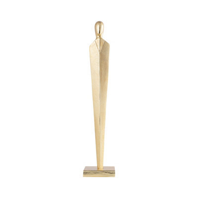 Vanity Living 53Cm Gold Metal Aluminium Sculpture Modern Decorative Art Statue For Living Room, Office & Table Decor