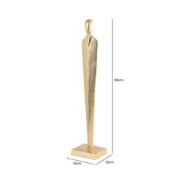 Vanity Living 53Cm Gold Metal Aluminium Sculpture Modern Decorative Art Statue For Living Room, Office & Table Decor - thumbnail 2