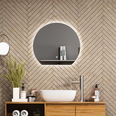 Royal Bathrooms Enso 600 X 600mm Round Undercut Led Illuminated Anti-Fog Mirror - image 1