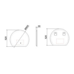 Royal Bathrooms Enso 600 X 600mm Round Undercut Led Illuminated Anti-Fog Mirror - thumbnail 4